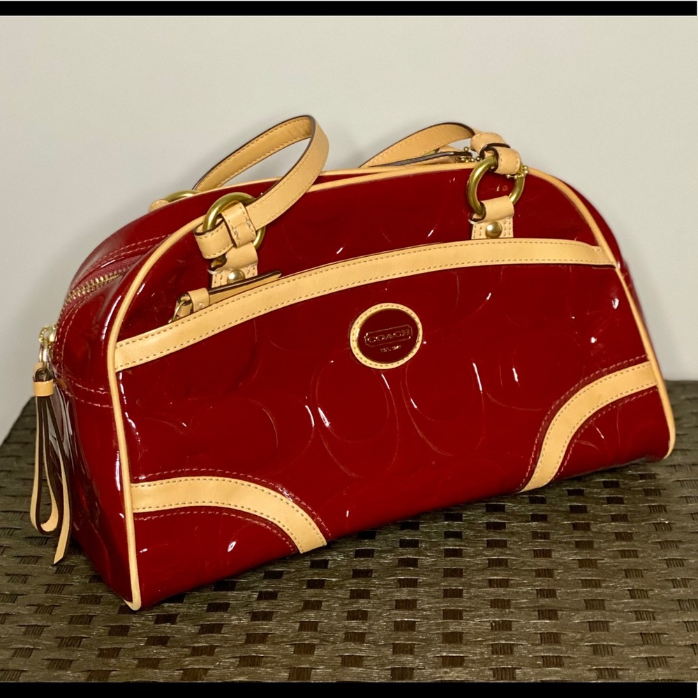 COACH RED Patent Leather